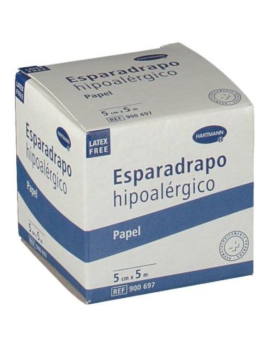 esparadrapo hipoalergico papel 5 cm x 5 m